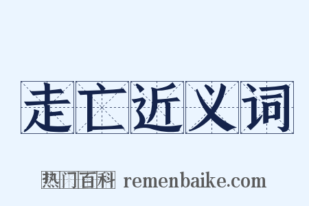 走亡近义词是什么意思的图片